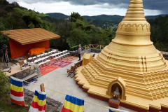 Stupa dedication: the stupa is as ready as it will ever be.