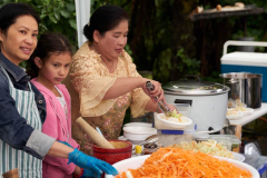 Stupa dedication: soup is underway.