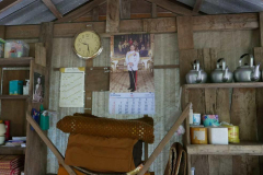 Thai tudong: the back of the sala in a small forest hermitage.