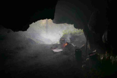 Thai tudong: ajahn Kusalos cave kettle getting ready for tea.