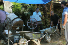 Bee: Two concrete mixers on the go.