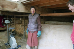 Ajahn Sambodhi and Ryan starting our new gym in the basement of the monks vihara.