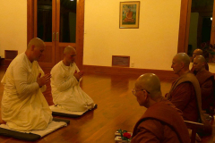 Ethan and Bryce take the anagarika precepts.