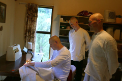 An anagarika sew-in.
