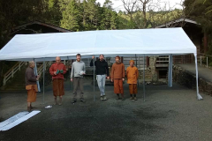 Preparations for The Big Gathering get underway with the erection of the new food tent.