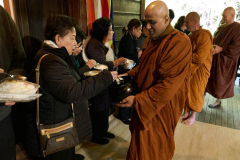 Monks on rice pindapat.