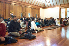 A group of lay friends gathered after lunch to witness the going forth (pabbaja) of samanera Appamado.