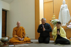 Farewelling the Thai ambassador and his wife. We will miss their regular visits and support of the monastery.
