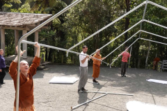 The food tent gets its second assembly for Kathina.