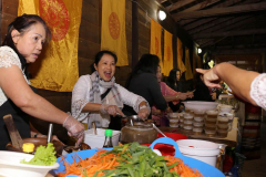 Orada and Sita preparing extra lunch time goodies.