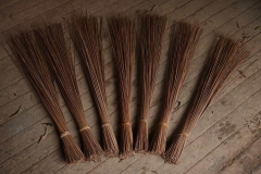 Part of a recent gift of palm fronds for making brooms.
