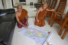 My two intrepid companions at our first planning meeting in Colombo. Ajahn Damita and venerable Sumangala.