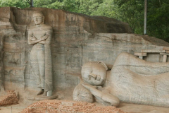 What I mostly came to Polonnaruwa to see - the reclining Buddha. Sublime superb... I have seen so many photos over many decades but the reality far exceeded all expectation.