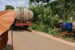 The new irrigation project has required many people to relocate. Trouble is water supplies were not well established in the new area. Local deliveries seemed well organised.