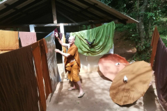After morning tea we went to the kuti dana-sala to have our meal - and to dry out our wet gear.
