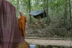 A meditation platform with a view of elephant bones.