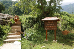 The days walking is coming to an end as we head up the stairs to the Aranya.