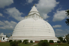 Tissamaharama stupa on the site which was the third place that the Buddha visited in Sri Lanka. Build about 250BCE; about 170m in diameter.