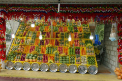 Fruit display for offerings at Katragama.