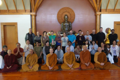 Most of the new year retreatants - all bright and shiny - getting ready to head home.