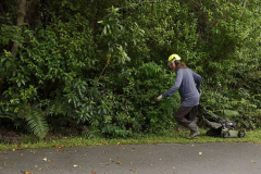 Paul gives the grass a trim.