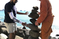 Tudong: In New Plymouth. Vikram and Ajahn Kusalo discover a shared enthusiasm for rock meditation.