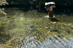 Tudong: The easiest way to the best area was to ford the river.