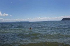 The water is cool clear and refreshing.