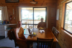 Sita and Trevor have rented a cottage for us. Breakfast.