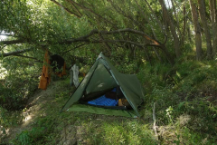 Ajahn Kusalo has his tent set up and the scene is set for a peaceful afternoons abiding.