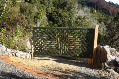 The post in place and the gate hung.