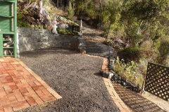 The patio area outside Ajahn Kusalos kuti. Just waiting for the plants to grow.