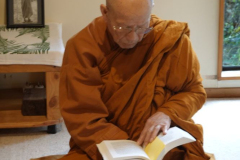 Ajahn Kusalacitto leading the vassa vinaya classes.