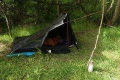 Tudong: Ajahns new tent on trial.