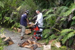 The new log splitter - splitting logs.