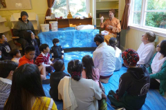 Making buddha images was the most popular activity of the day.