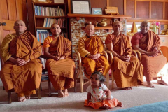 Ajahn Kusalacitto visiting the sangha in Christchurch.