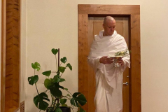 A change of clothes and a change of lifestyle. Ready to request the anagarika precepts.