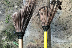 Old brooms - that can fly no more.
