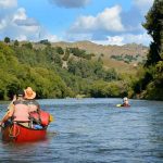 And away they go. There is no turning back now. It looks calm enough but there are rapids ahead and the first submerging not far away.