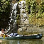 Ajahn Kusalo passes one of many waterfalls.