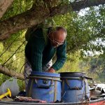 The close of our last camp. Living life out of a boat and a barrel is about to end.