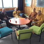 Steve was at the public talk and we met half-way up and he invited us for tea in the Tahurangi lodge.