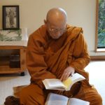 Ajahn Kusalacitto leading the vassa vinaya classes.
