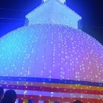 A night-time stupa.
