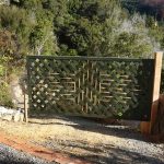The post in place and the gate hung.
