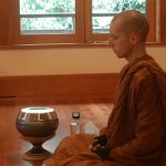 A soft pre-dana stillness.