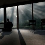 Fingers of morning light fall into the dana sala.