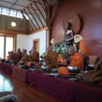 The assembled Sangha - 13 monks from local Wellington temples. Sadhu!
