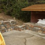 It has been a long time waiting but the landscaping work at the stupa is back on schedule. The area left will be planted with ground cover and the rock J section just above the golden alcove will get a nice big tree.